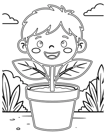 Doodle Plant coloring page