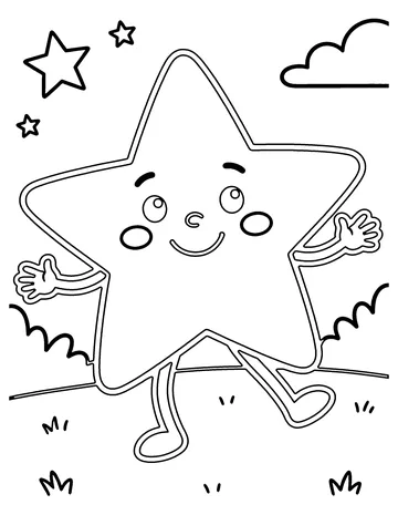 Doodle Star coloring page