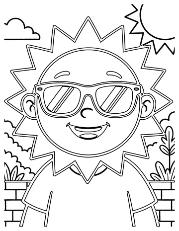 Doodle Sun coloring page