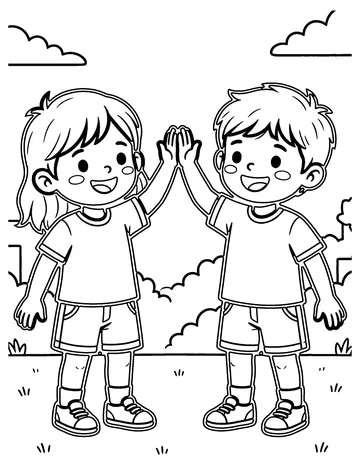 Doubles Team coloring page