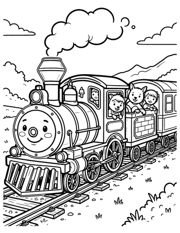 Down by the Station coloring page
