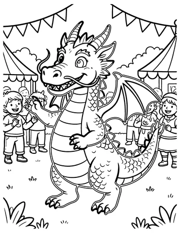 Dragon Dance coloring page