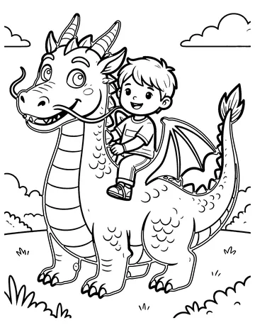 Dragon Rider coloring page