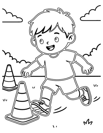 Dribbling coloring page