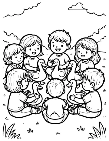 Duck Duck Goose coloring page