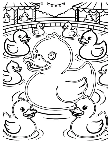 Duck Pond Game coloring page