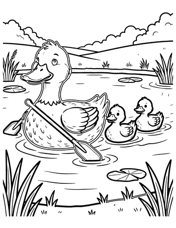 Duck Pond Parade coloring page