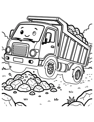 Dump Truck coloring page