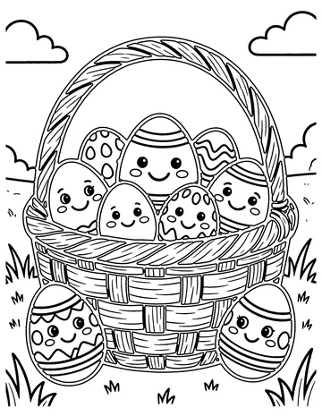 Easter Basket coloring page