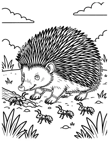 Echidna coloring page