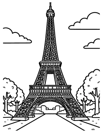 Eiffel Tower coloring page
