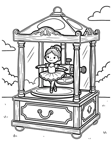 Enchanted Music Box coloring page