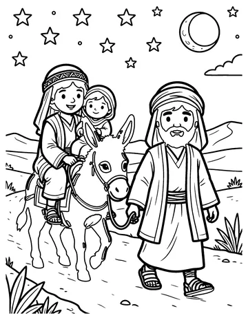 Escape to Egypt coloring page