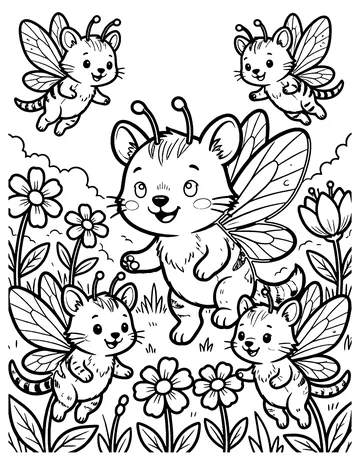 Fairy Animals coloring page