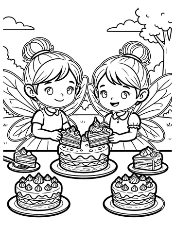 Fairy Bakery coloring page