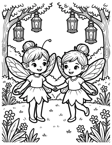 Fairy Lanterns coloring page