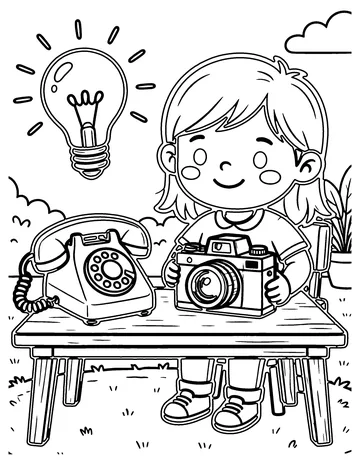 Famous Inventions coloring page