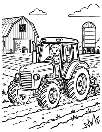 Farm Tractor coloring page