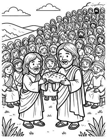 Feeding the Four Thousand coloring page