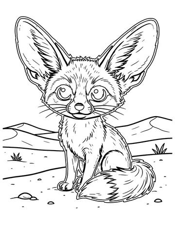 Fennec Fox coloring page