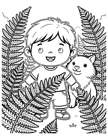 Fern Fronds coloring page
