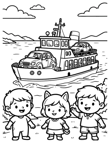 Ferry coloring page