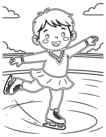 Figure Skating coloring page