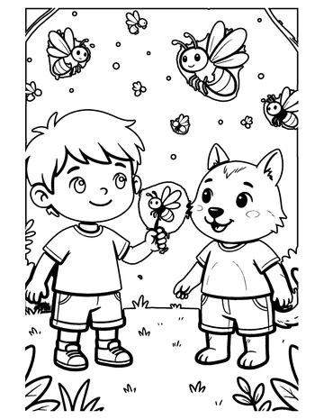 Firefly Forest coloring page
