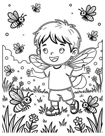 Firefly Night coloring page
