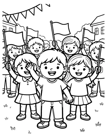 Flag Day coloring page