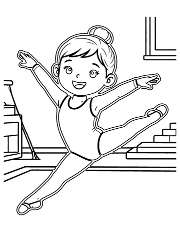 Floor Routine coloring page