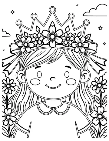 Flower Crown coloring page