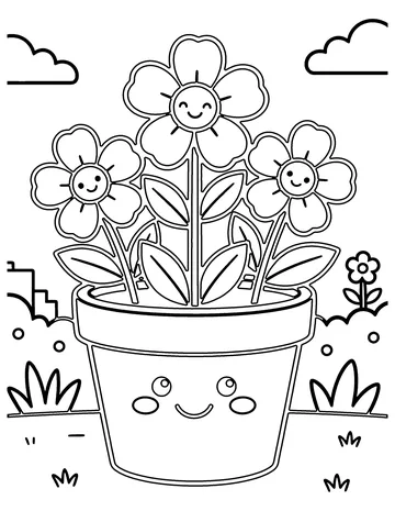 Flower Pot coloring page
