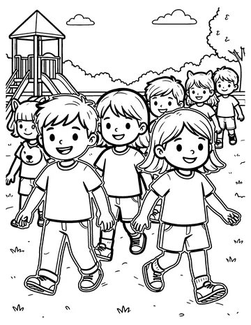 Follow the Leader coloring page