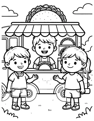 Food Truck coloring page