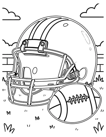Football Helmet coloring page