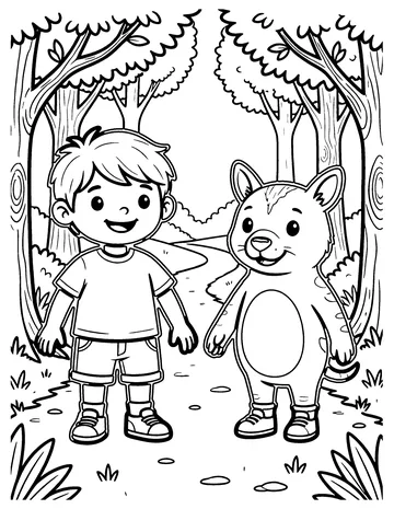 Forest Path coloring page