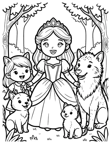 Forest Princess coloring page