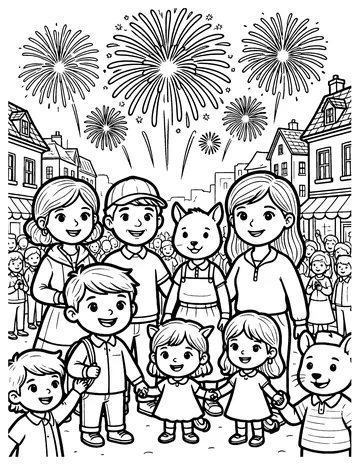 Fourth of July coloring page