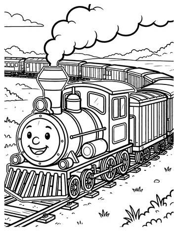 Freight Train coloring page