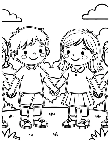 Friendship Day coloring page