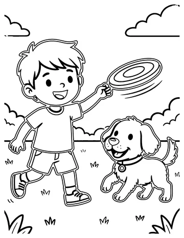 Frisbee coloring page