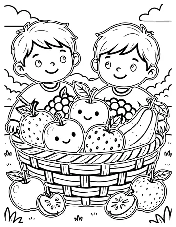 Fruit Basket coloring page