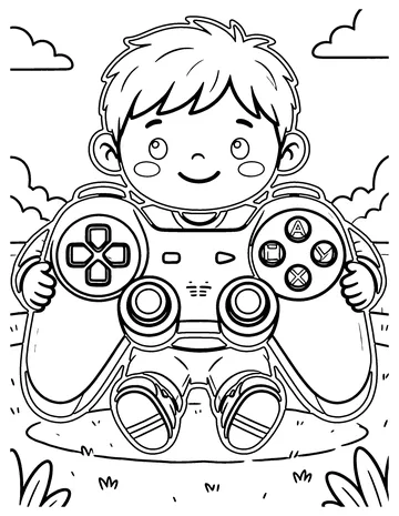 Game Controller coloring page