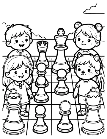Game Pieces coloring page