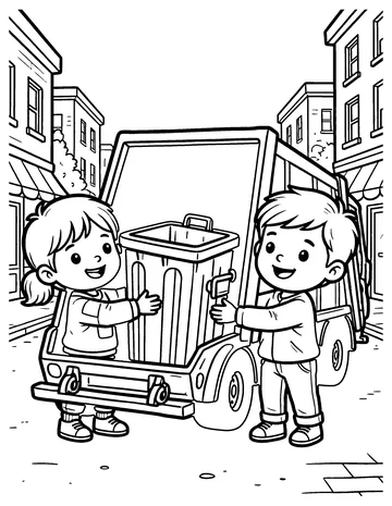 Garbage Truck coloring page