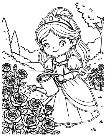 Garden Princess coloring page