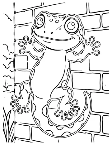 Gecko coloring page