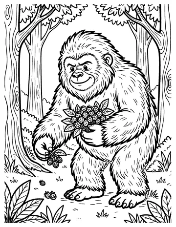 Gentle Bigfoot coloring page