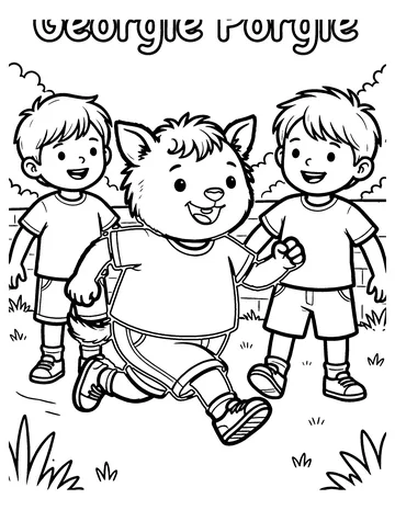 Georgie Porgie coloring page